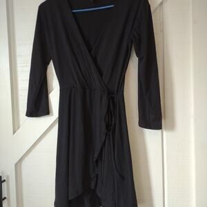 Long sleeve wrap mini dress size medium